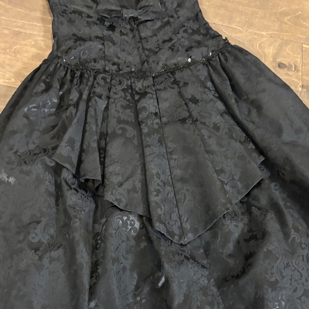Scott McClintock Black Strapless Dress with Floral Design - Picture 9 of 11